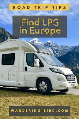 Looking to find LPG in Europe? Need gas for your motorhome or campervan? Here's how we find LPG in Europe for our road trips and motorhome travels. #lpg #europe #motorhome #travel #roadtrip #gas
