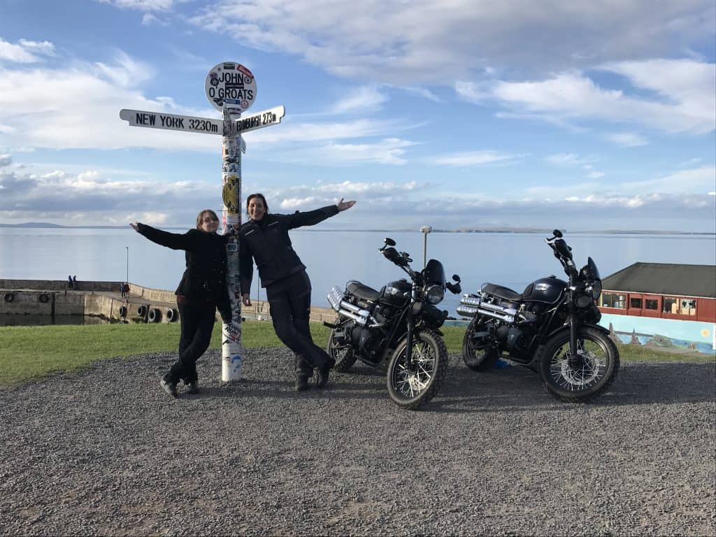 We made it to John o'Groats on motorbikes!