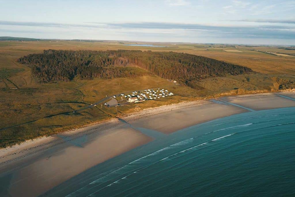Dunnet Bay Campsite in Scotland- where we stopped on our Scotland tour in a motorhome.