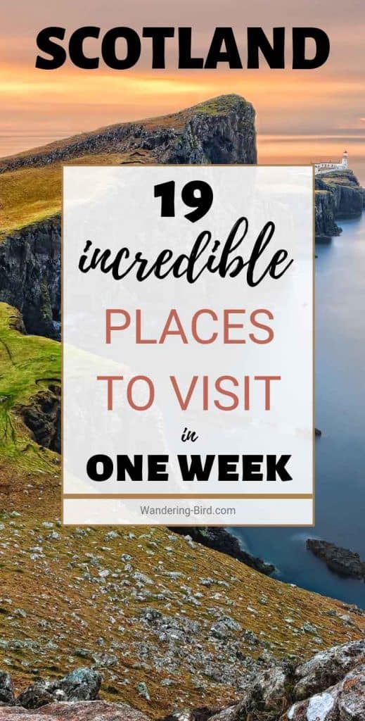 Looking to plan the perfect road trip to Scotland? Here are 19 unmissable places to include in your 7-10 day Scotland itinerary, taking in all the highlights like castles, highlands, cities, waterfalls, Harry Potter and more! #scotland #travel #highlands #itinerary #roadtrip #thingstodoin