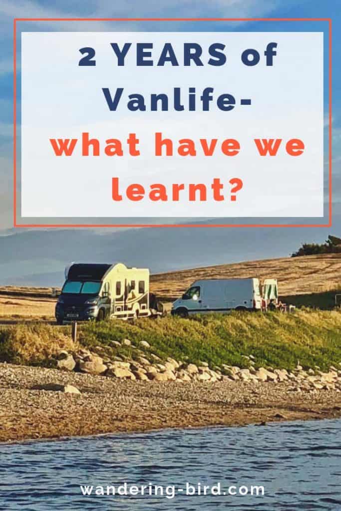 After two years of Vanlife, what have we learnt? Well, quite a lot as it happens- it's been an eventful couple of years!! Here's our roundup to help share our experiences and top tips!! #vanlife #vanliving #vanlifehacks #hacks #vanlifewithadog #rvliving #rvlife