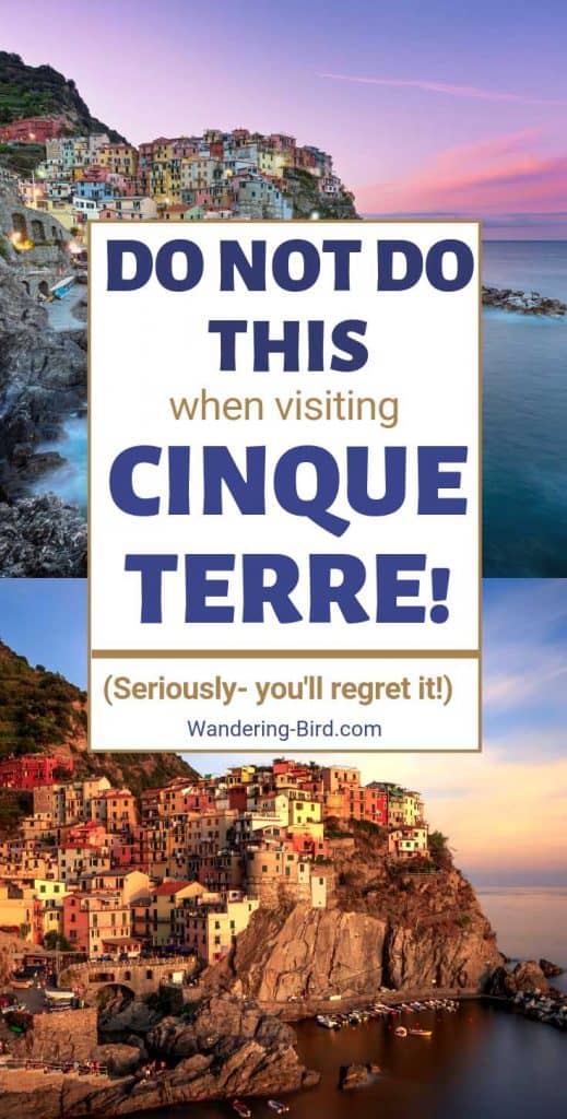 Planning a trip to Cinque Terre? Do NOT make the same mistake we did- it was expensive! :( Here's how to avoid our error in Cinque Terre. #cinqueterre #italy #traveltips