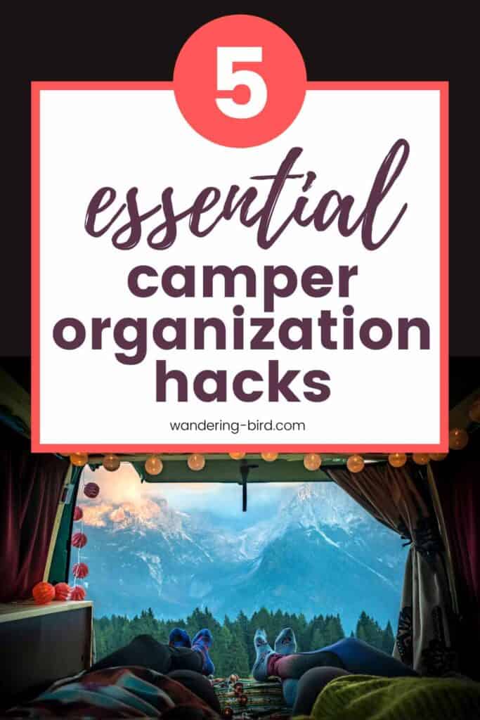 essential campervan storage ideas and organization hacks for motorhomes RV and campers. Best small campervan clothes storage ideas