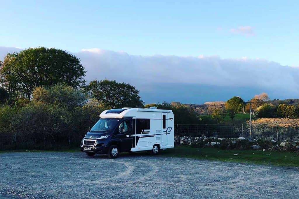Motorhome Wild Caming in the Brecon Beacons in Wales