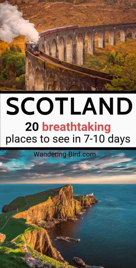 Scotland Travel Itinerary- Tips and things to do! Planning a Scotland Road Trip? This map and guide includes beautiful places and ideas in the Scottish Highlands, Isle of Skye, Orkney, Harry Potter and more! Plan your vacations in Scotland, whether you have 7 or 10 days, 2 weeks or longer! The best Scotland travel itinerary and road trip guide around!