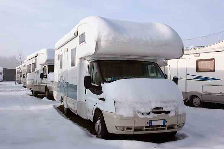 Winterizing your motorhome for safety during winter. Campervan hacks for winter storage
