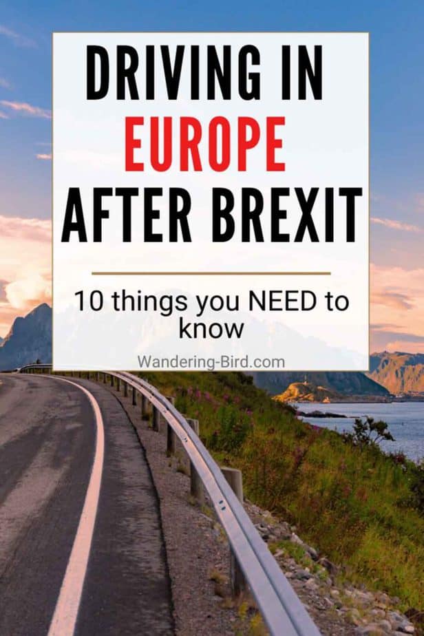 Europe road trip tips- driving in Europe after BREXIT 2020