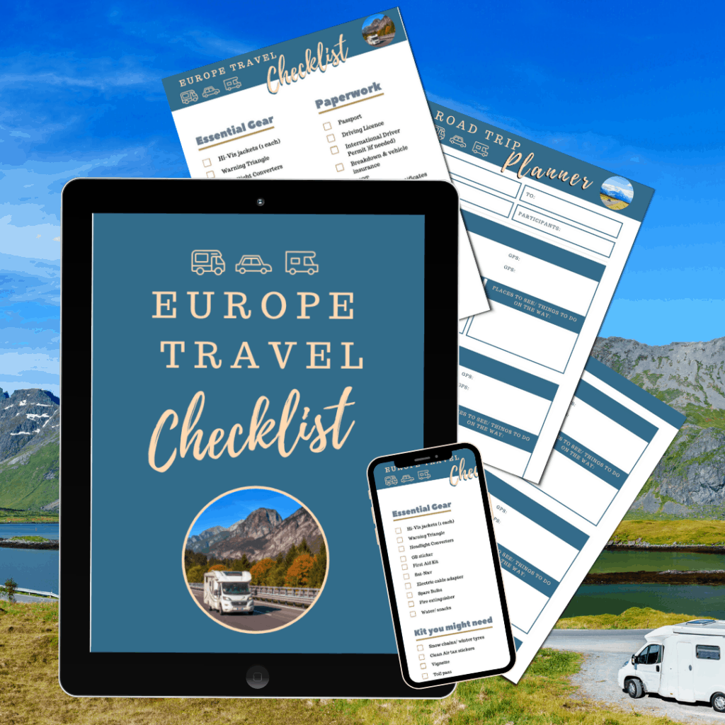 Europe Motorhome travel- free checklists