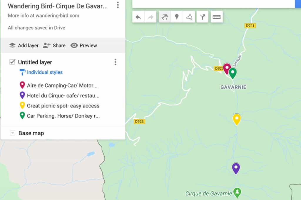 Map of Cirque de Gavarnie- complete guide to visiting. Pyrenees road trip and things to do at the Cirque de Gavarnie. With map