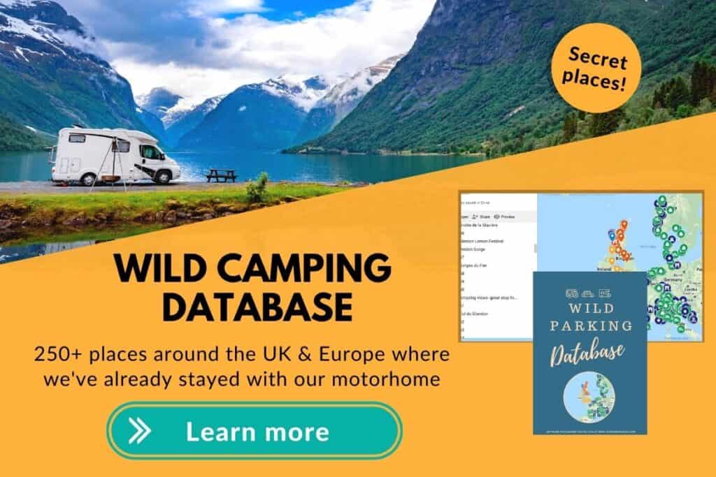 motorhome wild camping database