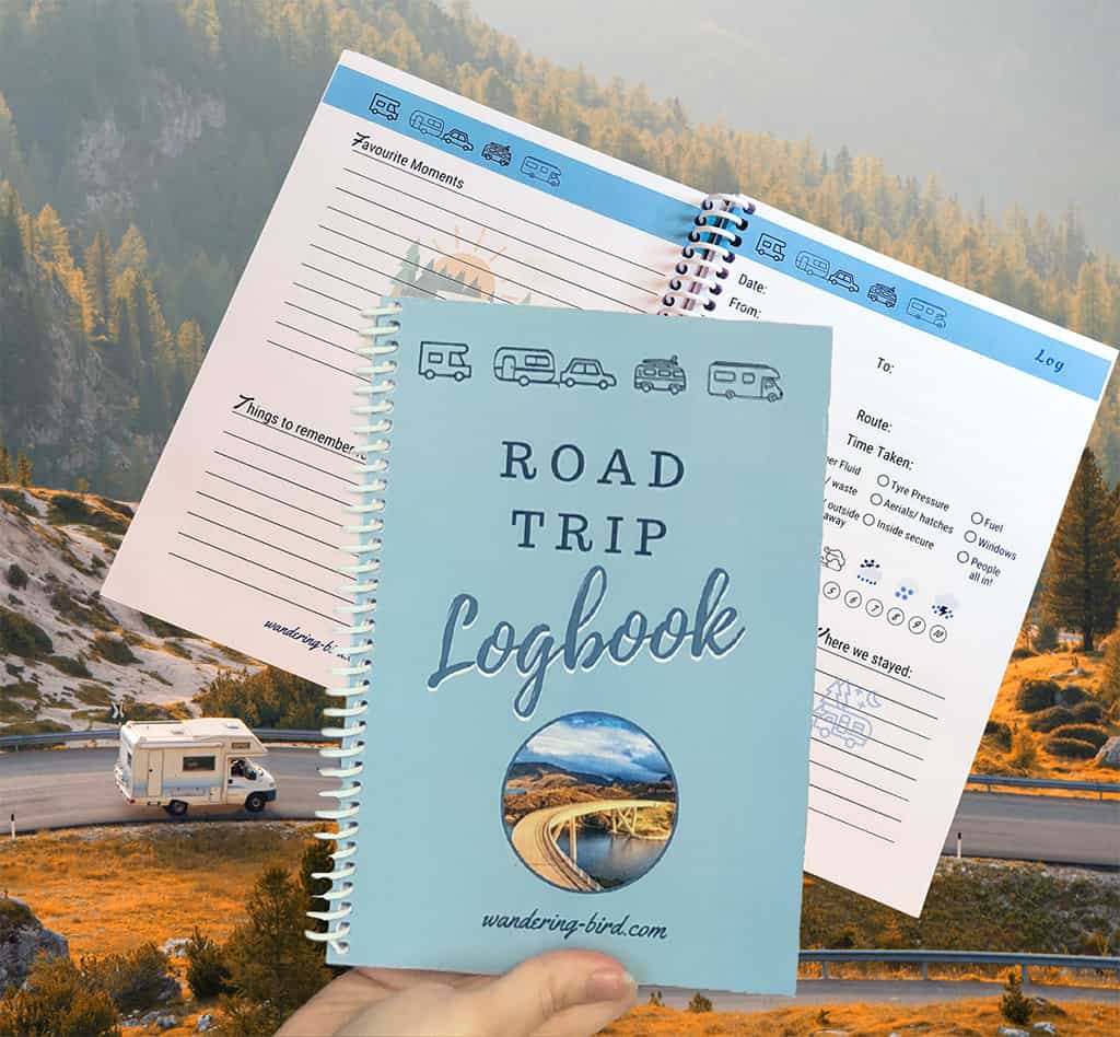 road trip journal logbooks- motorhome, RV, camper, car road trip