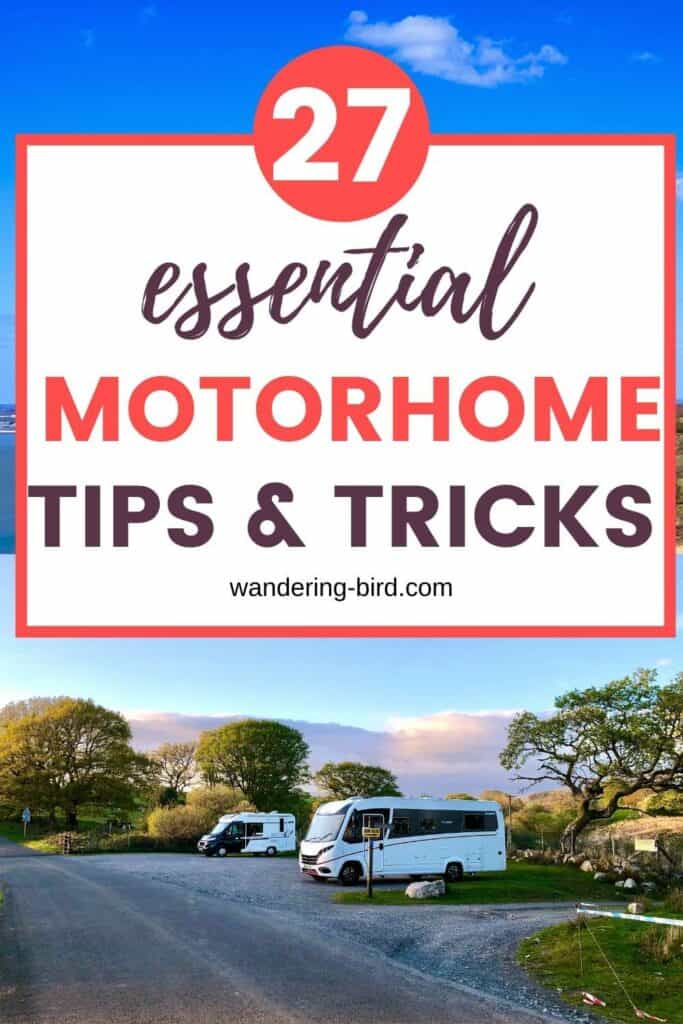 New to motorhomes? Need newbie advice? Here are 27 best motorhome tips for beginners, plus some motorhome tips and tricks for everyone! 